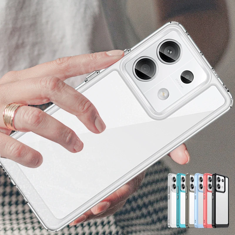 Per Cover Redmi Note 13 Pro Case Xiaomi Redmi Note 13 Pro Plus Capa Antiurto Colore Trasparente Clear Fundas Redmi Note 13 Pro
