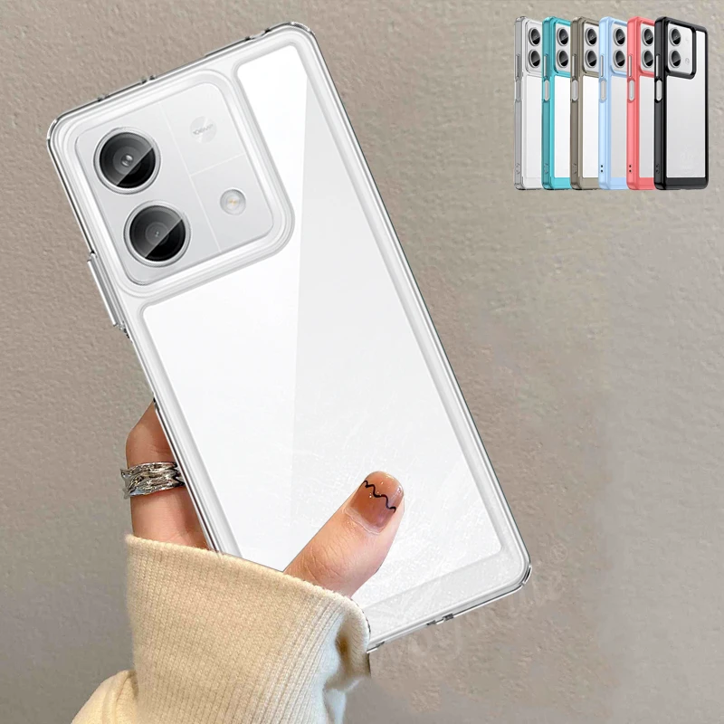 Per Redmi Note 13 Custodia Cover Xiaomi Redmi Note 13 Capas Paraurti Antiurto Colore Trasparente Clear Fundas Redmi Note 13 Pro Plus