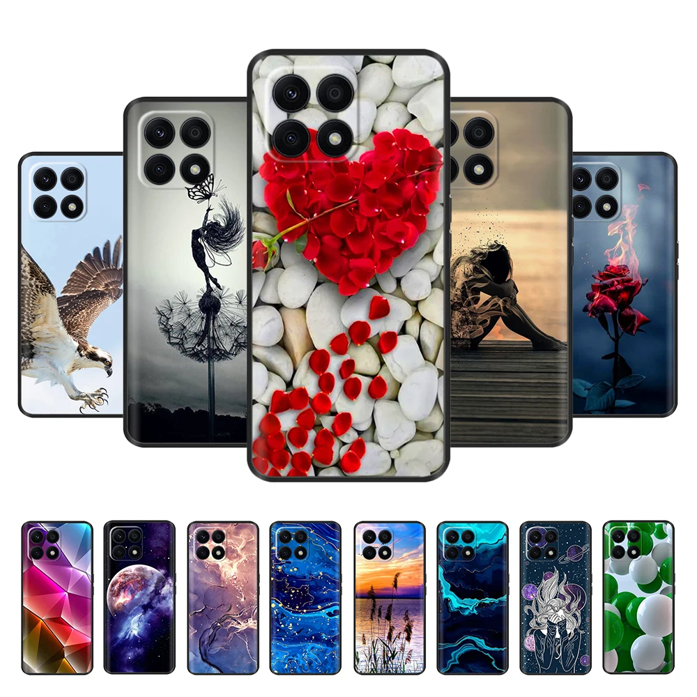 Per Honor X8A 4G Custodia Honor X8A Cover Silicone Black Protector Soft Tpu Coque Per Huawei Honor X8A Honor X8A Crt-Lx1 6.7 Capas