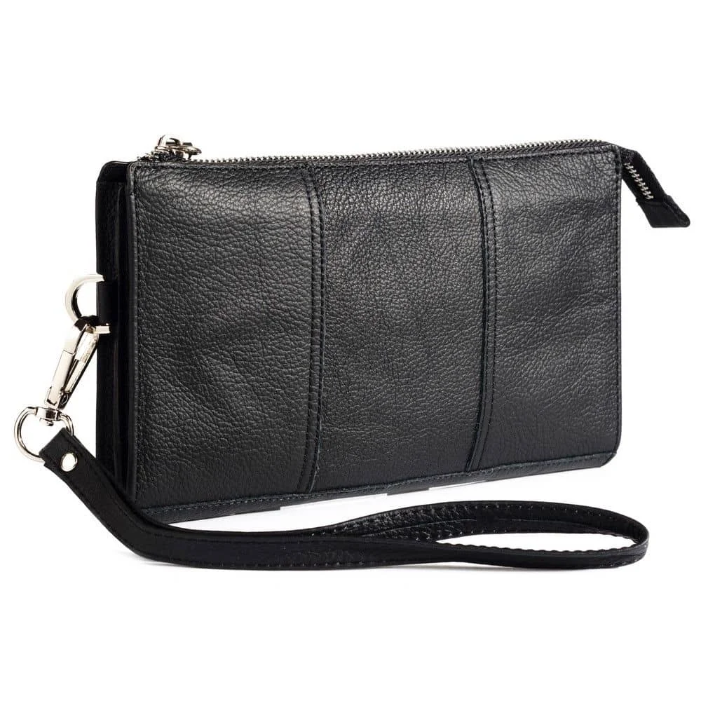 Per Motorola Moto Razr 2022 (2022) Etui Sac À Main En Cuir Véritable - Nero