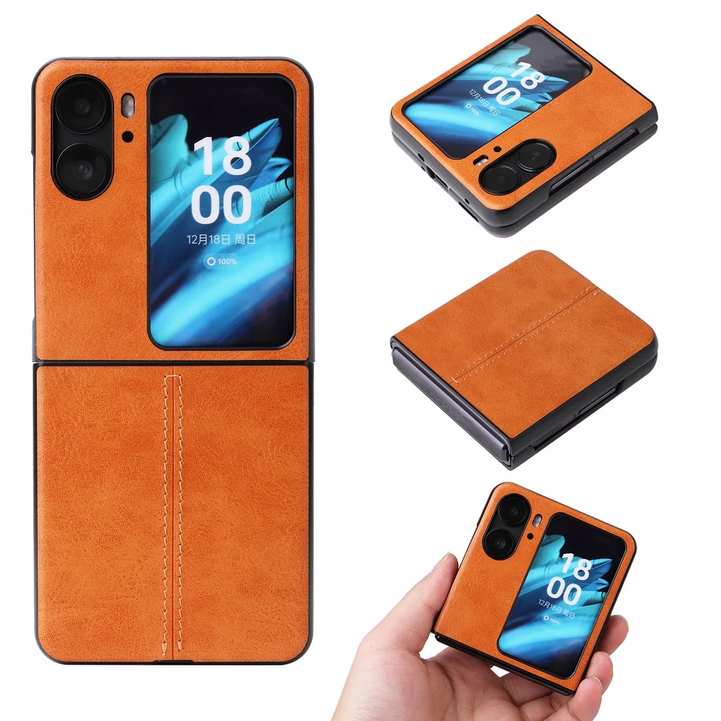 Per Oppo Find N2 Flip Case Luxury Thin Pu Leather E Pc Book Cover Protettiva Per Oppo Find N2 Flip Phone Case