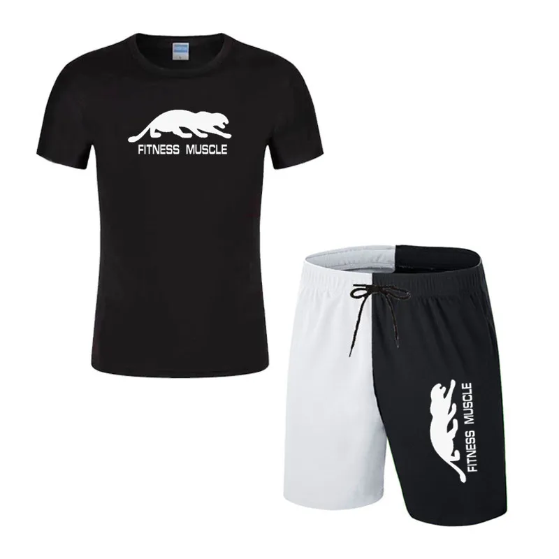 T-Shirt 100% Poliestere Tuta Sportiva Pantaloni Leggeri Ad Asciugatura Rapida Running Athletic Wear Pantaloncini Estivi A Maniche Corte Set Da 2 Pezzi
