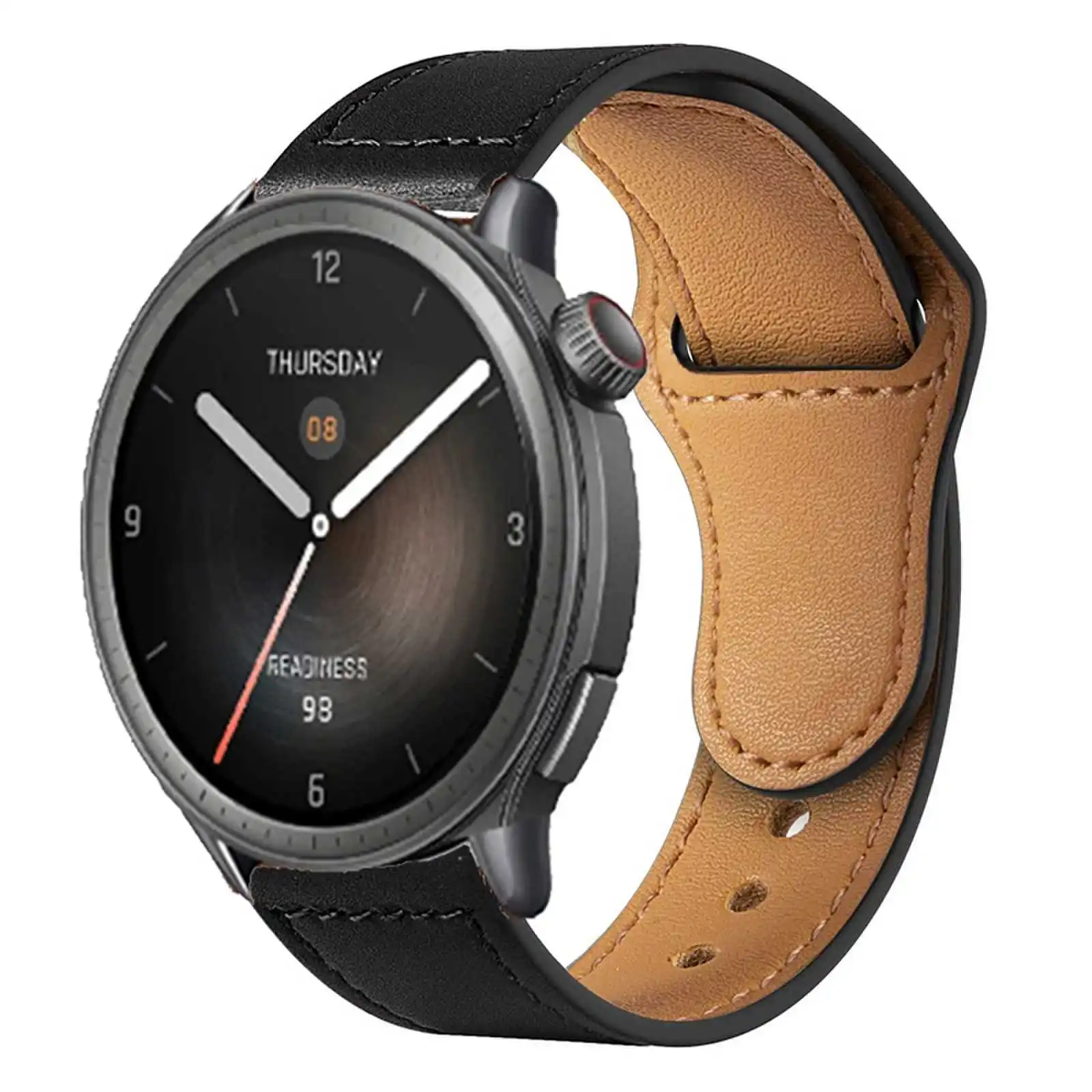 Cinturino In Pelle Da 22Mm Per Amazfit Balance Smartwatch Band Per Amazfit Balance Strap Per Amazfit Gtr 4 3 2 Bracciale Con Cinturino Correa