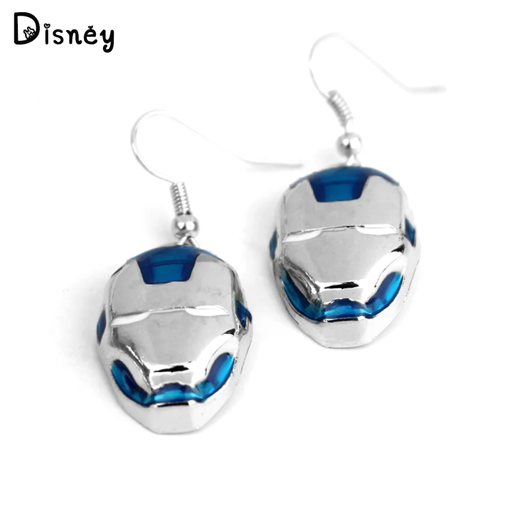 Marvel Iron Man Mask Orecchini Movie Avengers Ear Studs Orecchini Superhero Iron Man Ciondolo Gioielli Per Le Donne Accessori Regali