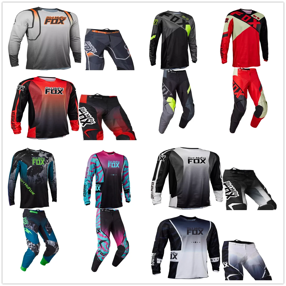 180/360 Vizen Geat Set Mx Bmx Dirt Bike Combo Jersey Pantaloni Motocross Racing Kit Offroad Blue Black Suit Mens