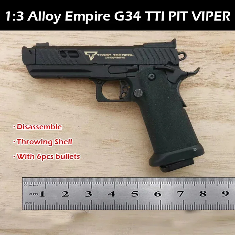 1: 3 Lega Impero G34 Tti Pit Viper Viper Gun Modello Portachiavi Giocattoli Mini Lancio Shell Smontare Pistola Giocattolo (Non Può Sparare)