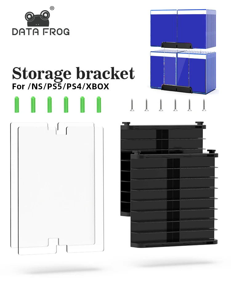 Data Frog 32Pcs Dischi Porta Carte Di Gioco Per Ps5/Ps4 Supporto Per Staffa Supporto Compatibile-Nintendo Switch/Xbox One Accessori