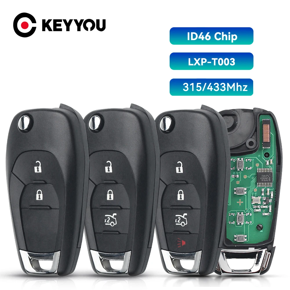 Keyyou Ask 433Mhz Id46 Pcf7941E Chiave Per Auto A Distanza Per Chevrolet Colorado Cruze Trailblazer Onix Tracker Onix Rs Portachiavi