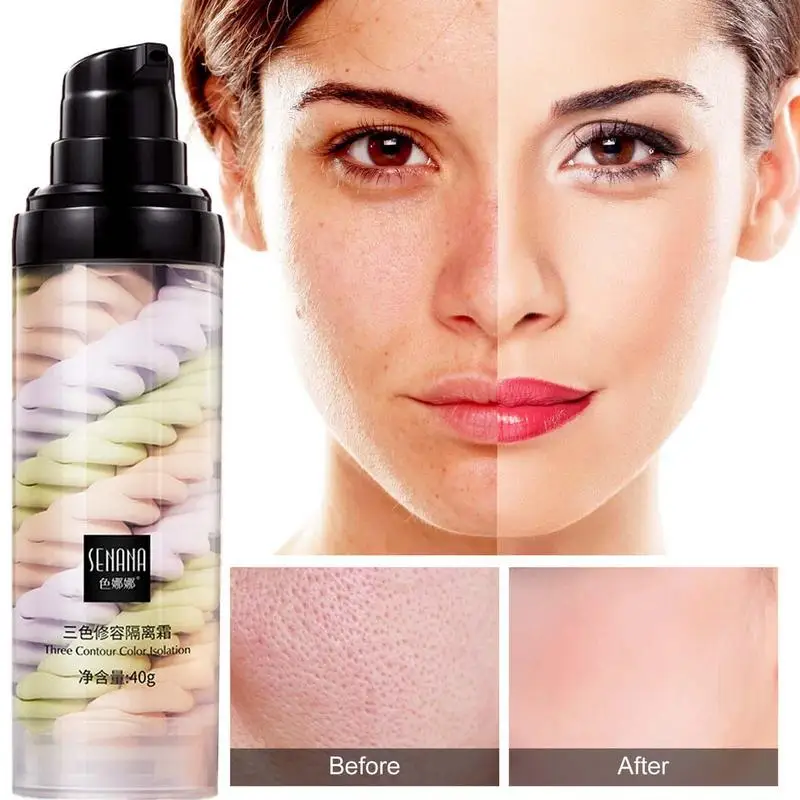 Tricolor Color Reduction Sieri Per Il Viso Crema Isolante Per Il Trucco Del Viso Fondotinta Correttore Per Essenza Idratante Per Pori Invisibili