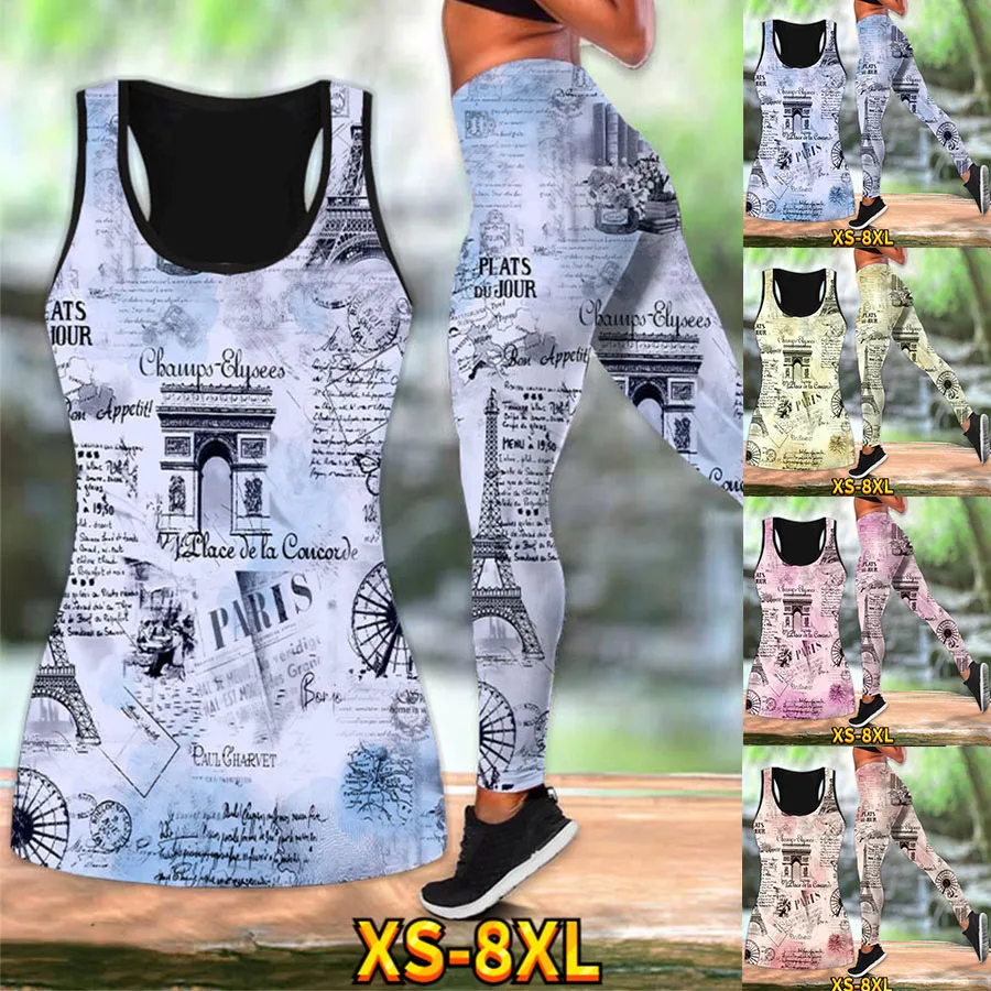 Gilet Traspirante Da Donna Allenamento In Esecuzione Pantaloni Da Yoga Estivi Glutei Stampati Con Motivi Colorati Xs-8Xl