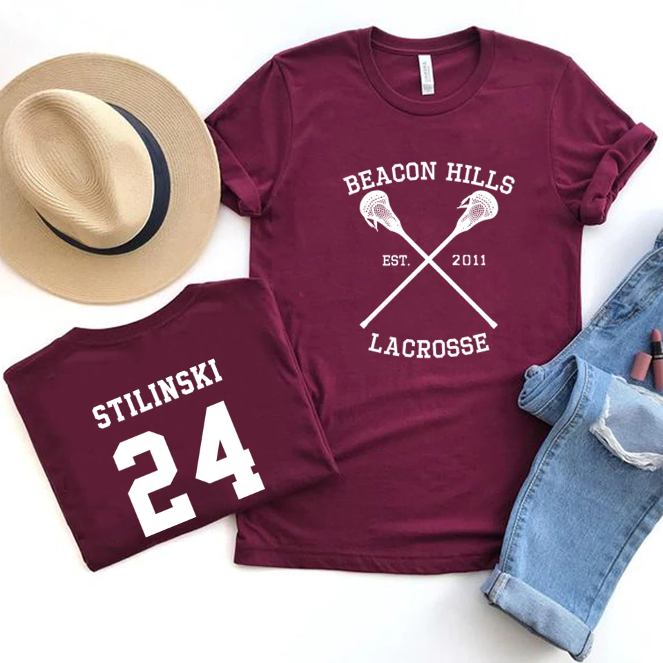 Teen Wolf Stiles Stilinski 24 Mccall 11 T-Shirt Donna Uomo Beacon Hills Lacrosse Shirt Dylan Obrien Retro Teen Wolf Tv Show Tops