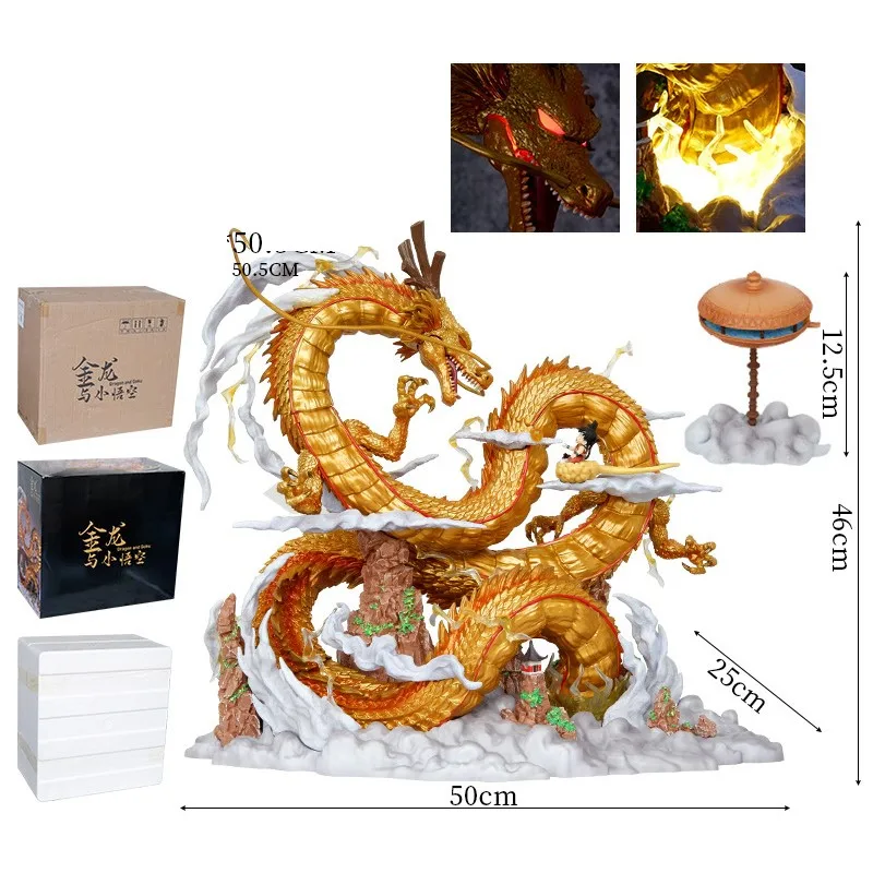46Cm Dragon Ball Figure Son Goku Shenron Luminoso Manga Dragon Ball Z Anime Action Figures Statua Collezione Bambola Regalo Giocattoli Per Bambini