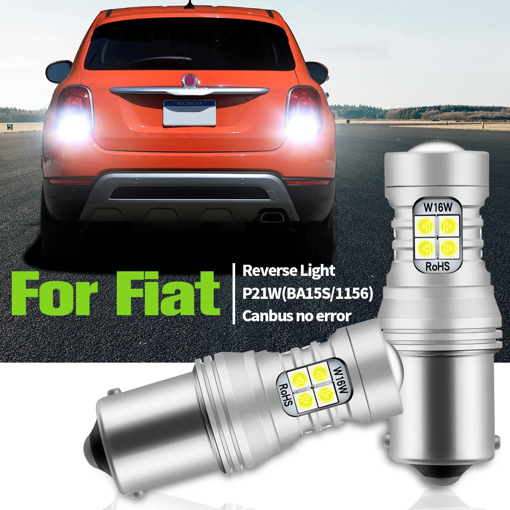 2X Ha Condotto La Luce Retromarcia P21W Ba15S Canbus Per Fiat Bravo Croma Ducato Fiorino 500C 500X 500 2007 2008 2009 2010 2011 2012 2013 2014