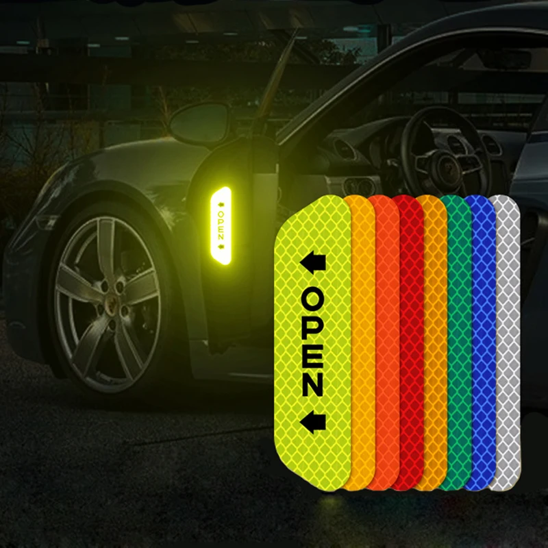 4 Pz/Set Auto Strisce Riflettenti Adesivi Di Avvertimento Per Mini Cooper R56 Accessori Frigo Clubman Clunvan Gundam Adesivi Per Porte Auto