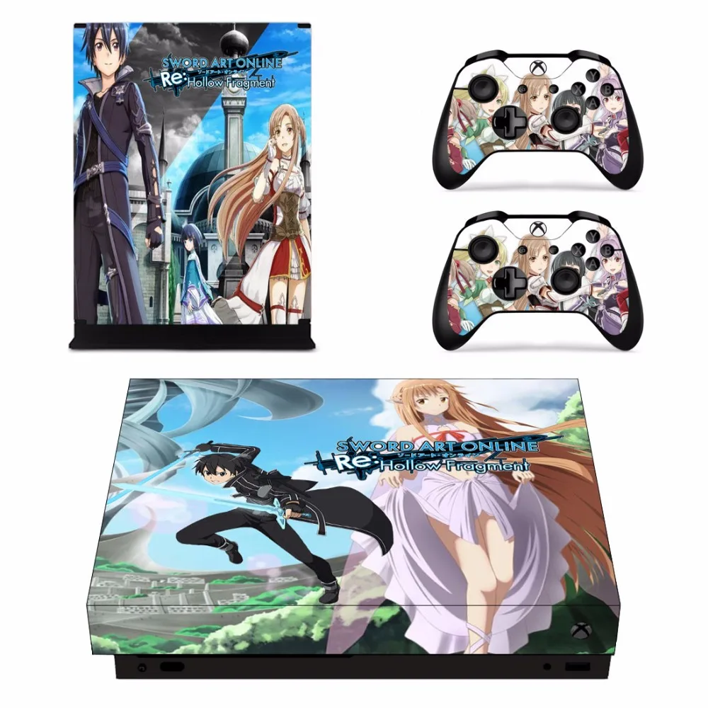 Sword Art Online Skin Sticker Decalcomania Per Microsoft Xbox One X Console E 2 Controller Per Xbox One X Skin Stickers Vinyl