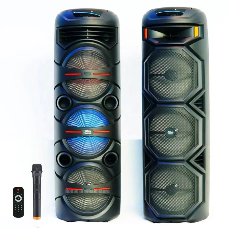 Zqs8301/02 Ad Alta Potenza Tre 8 Pollici 40W Wireless Led Light Party Dj Stage Speakers Multimedia Karaoke Woofer Sound Box Bluetooth