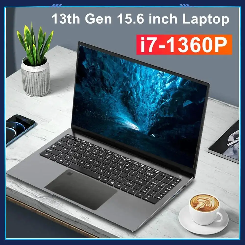 15.6 Pollici Ips Gaming Laptop 13Th Gen I7 1360P 1260P Fhd Nvme Fingerprint Office Notebook Ultrabook Computer Windows 11 Wifi