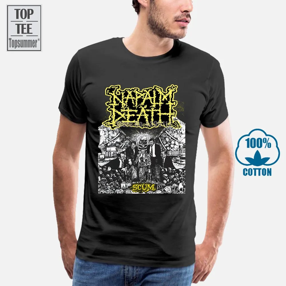 Hard Rock Heavy Metal Punk Band Napalm Death Scum T-Shirt Da Uomo Unisex Di Tutte Le Taglie