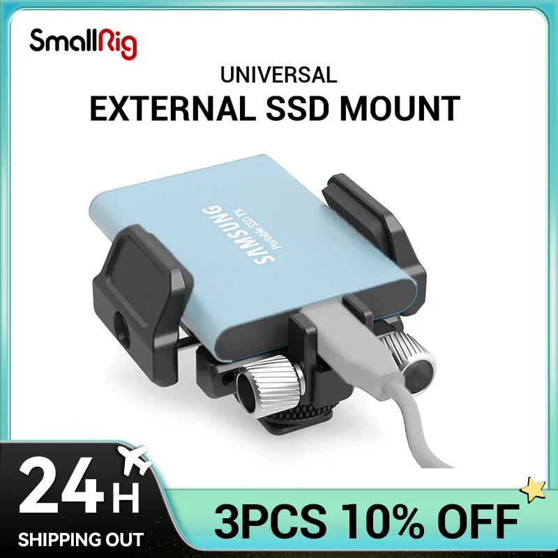 Supporto Universale Per Ssd Smallrig Per Ssd Esterno Come Per Ssd Samsung T5, Per Angelbird Ssd2Go Pkt , Glyph Atom Ssd 2343