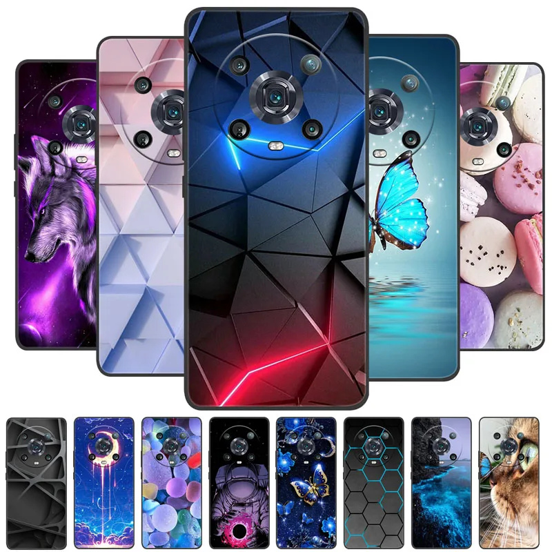 Per Honor Magic4 Pro Case Magic4 5G Custodie Posteriori In Tpu Morbido In Silicone Nero Per Honor Magic 4 Pro Cover Per Telefono Magic4 Pro Fundas