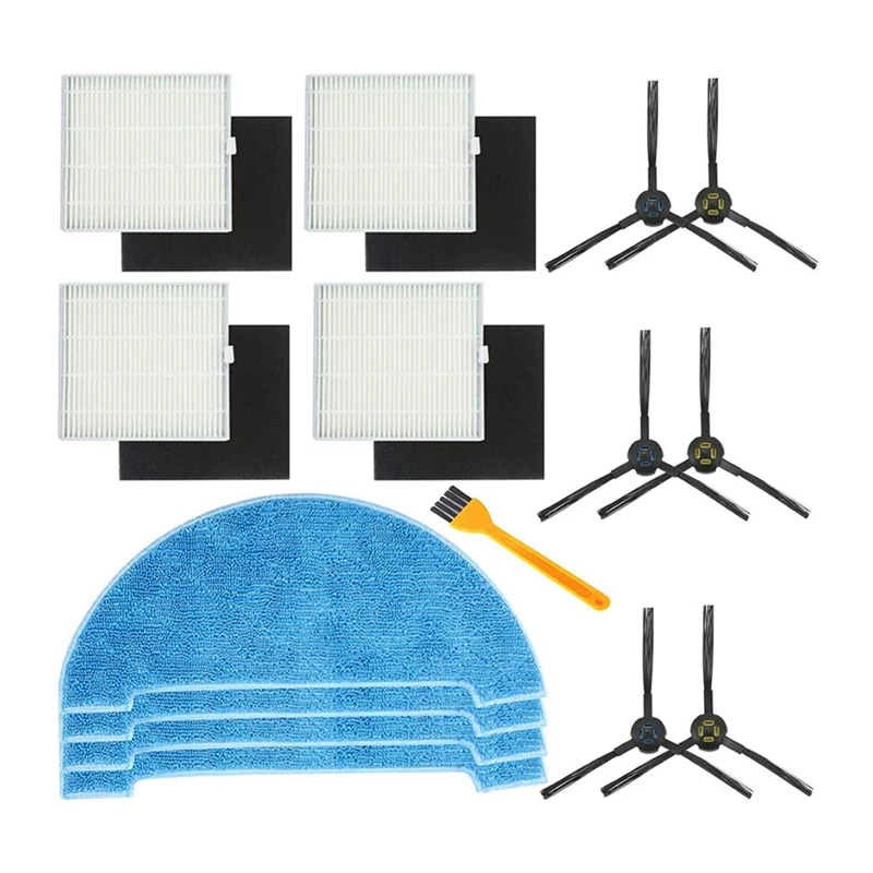 Kit Di Ricambio Per Aspirapolvere Robot Ilife V8S/Aspirapolvere Robot Ilife V80 Max, Spazzole Laterali, Filtri, Panno Per Mop