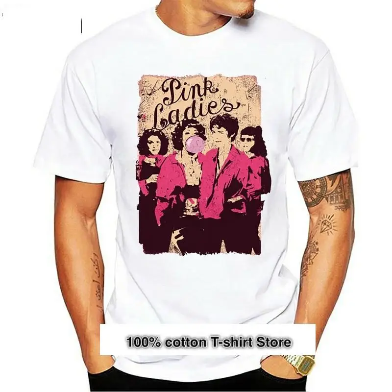 Grease Movie-Camiseta Rosa Para Mujer Con Licencia Para Adulto, Todas Las Tallas, De Algodon, Manga Corta