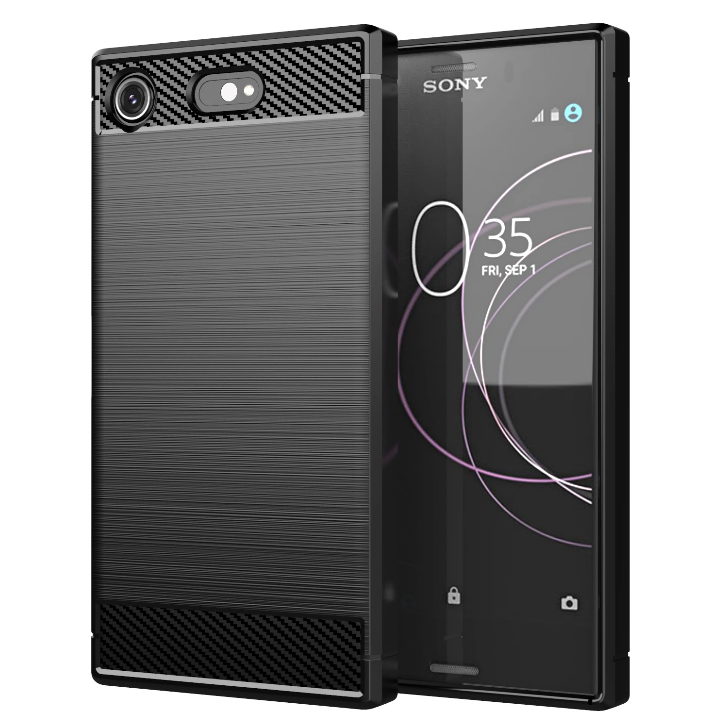 Custodie In Silicone Antiurto Per Sony Xperia Xz1 Compact Xz1 Mini Cover Morbida Per Sony Xperia Xz1 Custodia In Fibra Di Carbonio Fundas