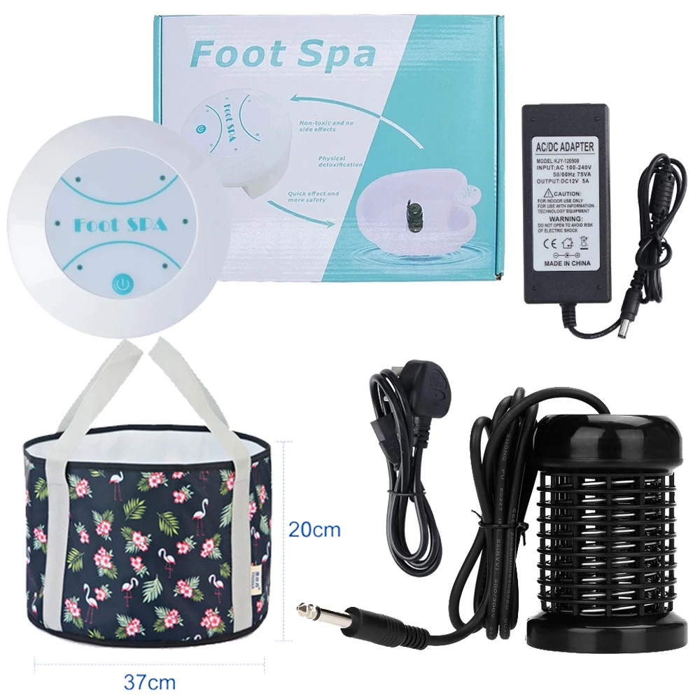 Pediluvio Elettrico Cleanse Footspa Vibrating Whirlpool Care Array Aqua Health Therapy Foot Spa Bath Detox Ionic Cleanse Massager