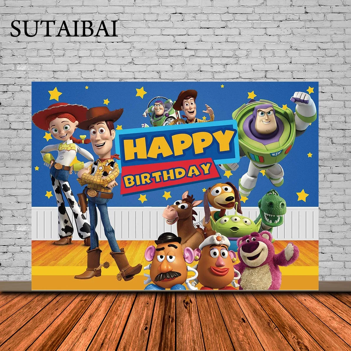 Toy Story Sfondo Per Bambini Ragazzi Torta Di Compleanno Tavolo Sfondo Sfondo Woody E Buzz Compleanno Fotografia Sfondo Fotografico