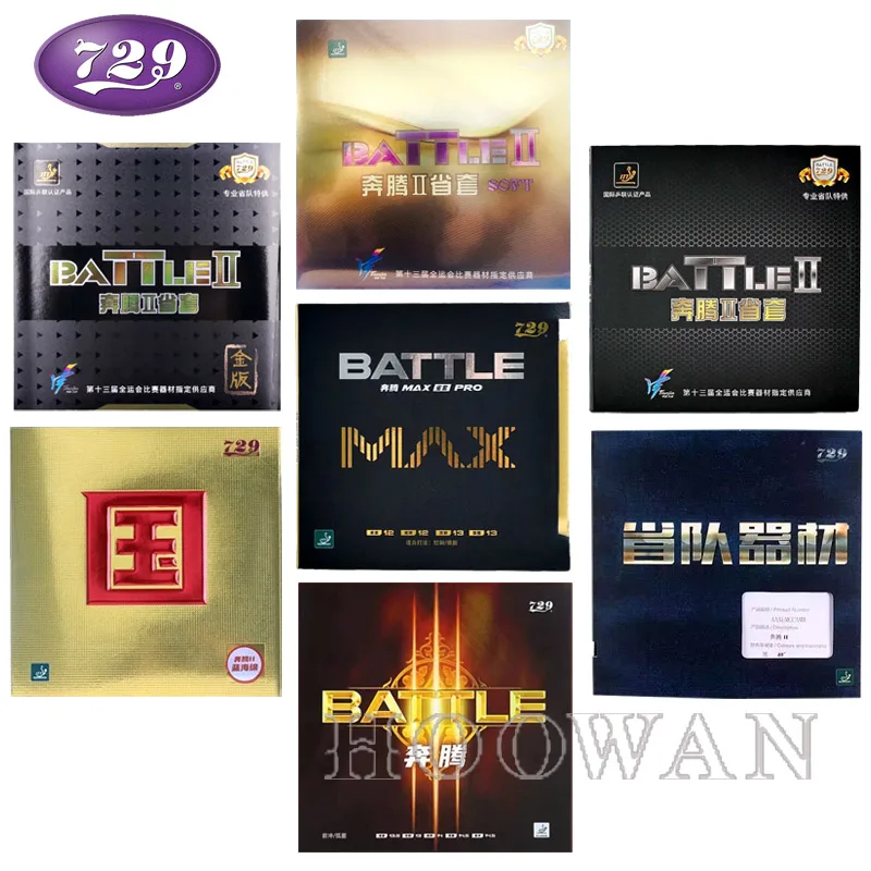 729 Friendship Battle Ping Pong Gomma Sticky Ping Pong Rubber Battle Max Pro Battle 2 Battle 3 Con Spugna Densa Pre-Sintonizzata