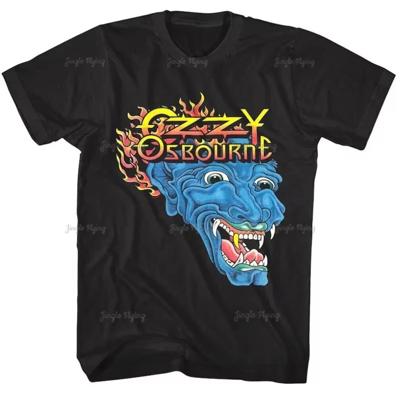 Ozzy Osgarne T-Shirt Da Uomo Blue Dragon Tattoo Prince Of Darkness Heavy Metal Aesthetic Tee