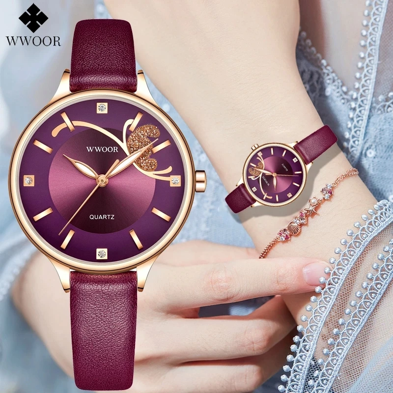 Orologio Da Donna Fashion Wwoor 2022 Movimento Giapponese Designer Womens Diess Watches Orologio Da Polso Al Quarzo Con Diamanti Regalo Relogio Femini