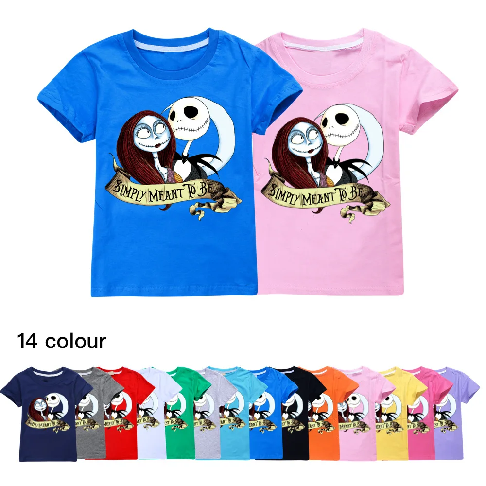 Nightmare Clothes Before Christmas T Shirt For Kids Cotton Boys Sumemr Magliette A Maniche Corte Teen Girls Top Baby Fashion Clothes 10