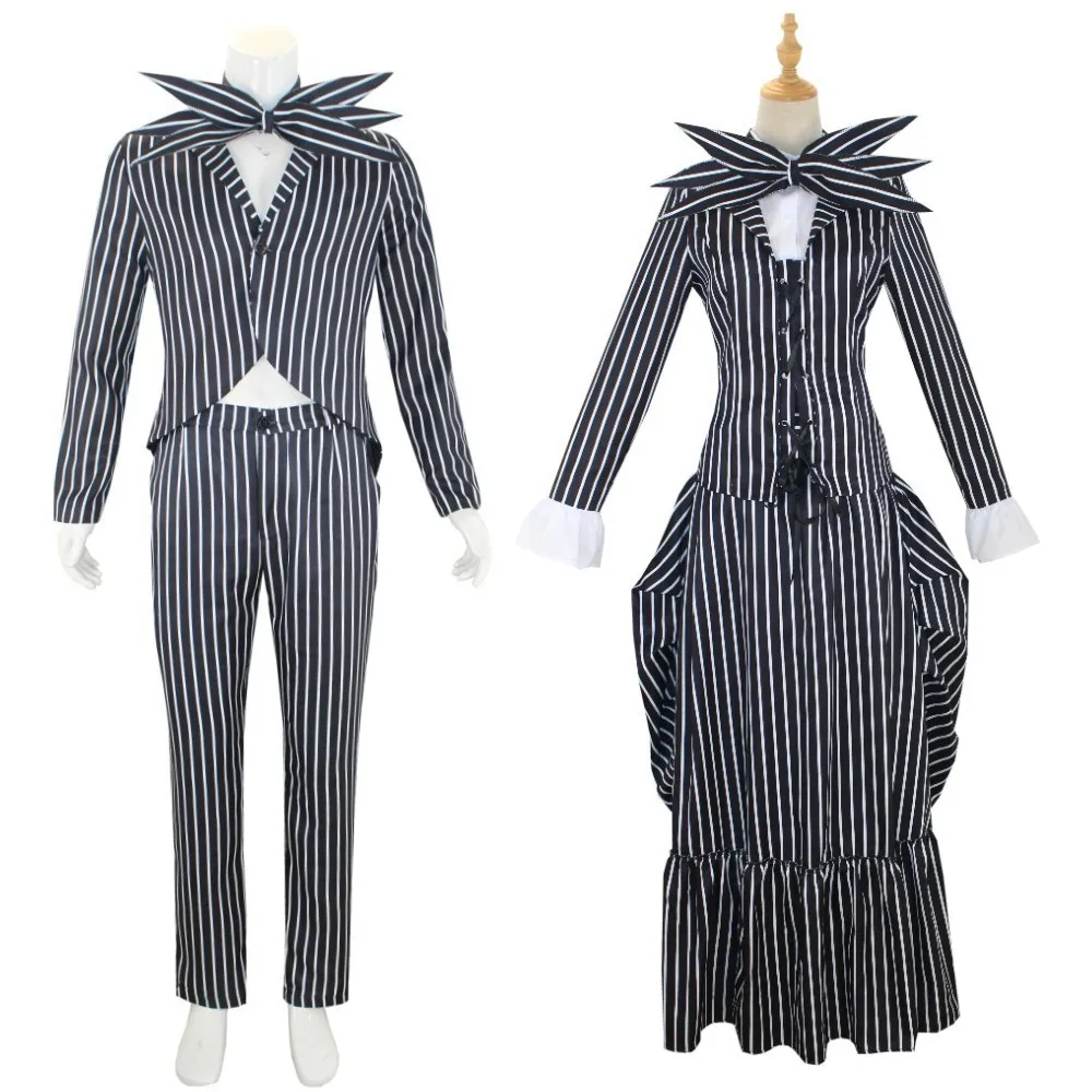 Jack Skellington Adult Role Playing Clothing Mask Nightings Before Christmas Jack Uniform Clothing Mask Set Abbigliamento Natalizio