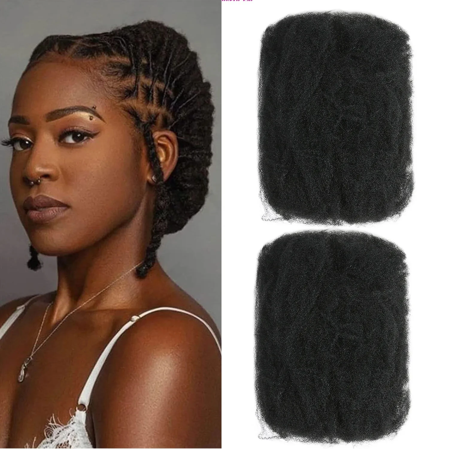 Rebecca Afro Kinky Curly Bulk Fashion Peurvian Non Remy Estensioni Dei Capelli Umani Intrecciare I Capelli Dreadlocks Crochet Bulks 3 Pz/Lotto