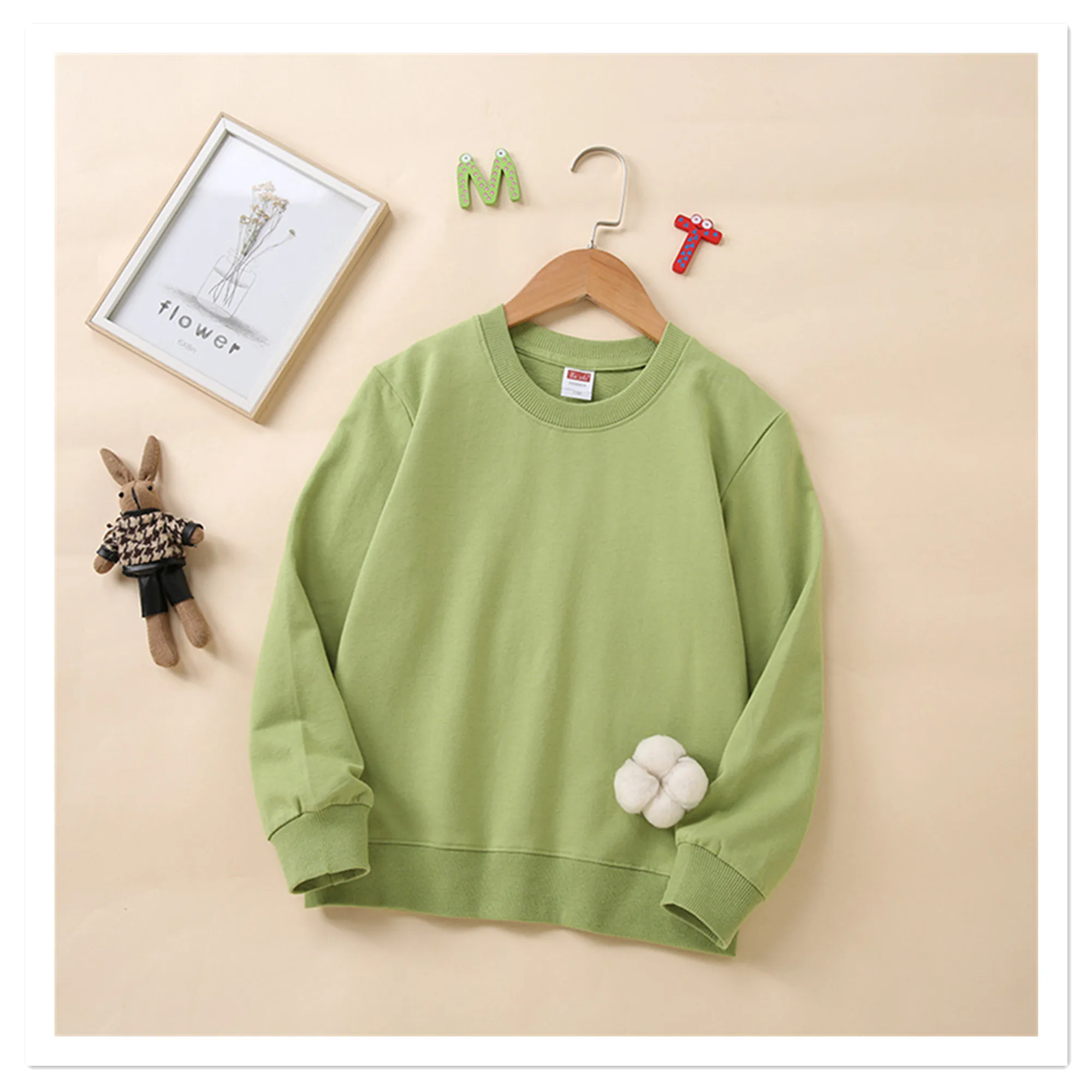 Spot Maglione Per Bambini Tinta Unita Per Bambini Autunno Top Bottom Shirt Maglione In Spugna Di Cotone Per Bambini Da Uomo E Da Donna