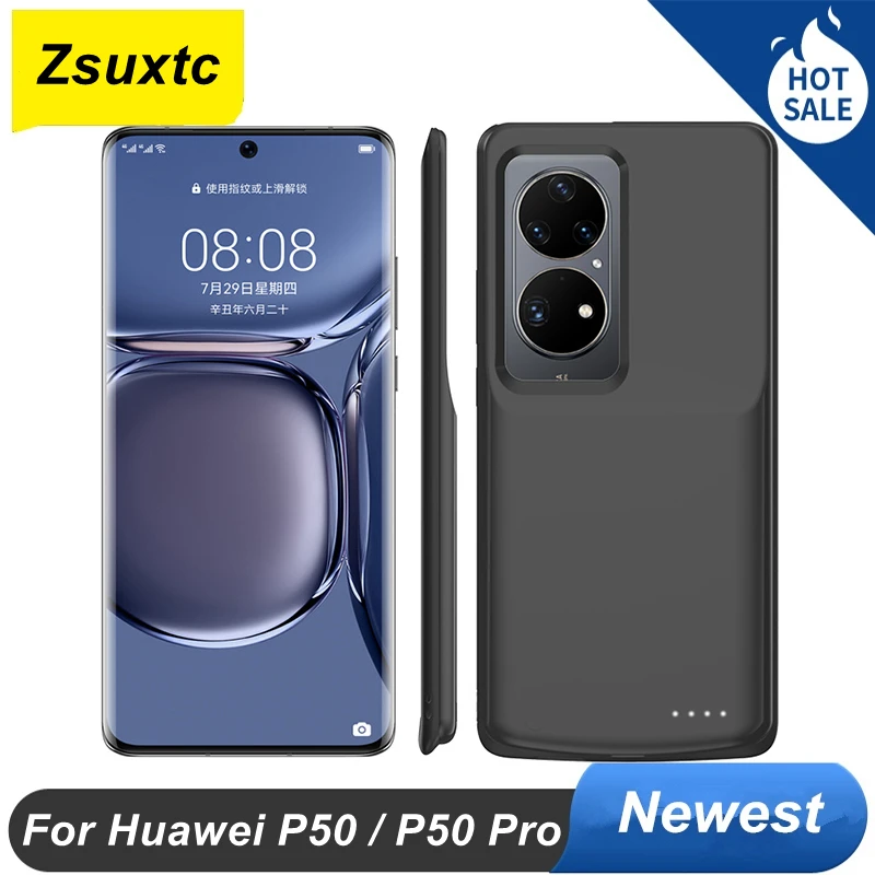 Custodia Per Caricabatterie Intelligente Da 6800Mah Per Huawei P50 P50 Pro Custodia Per Batteria Custodia Per Huawei P50 Pro Power Bank