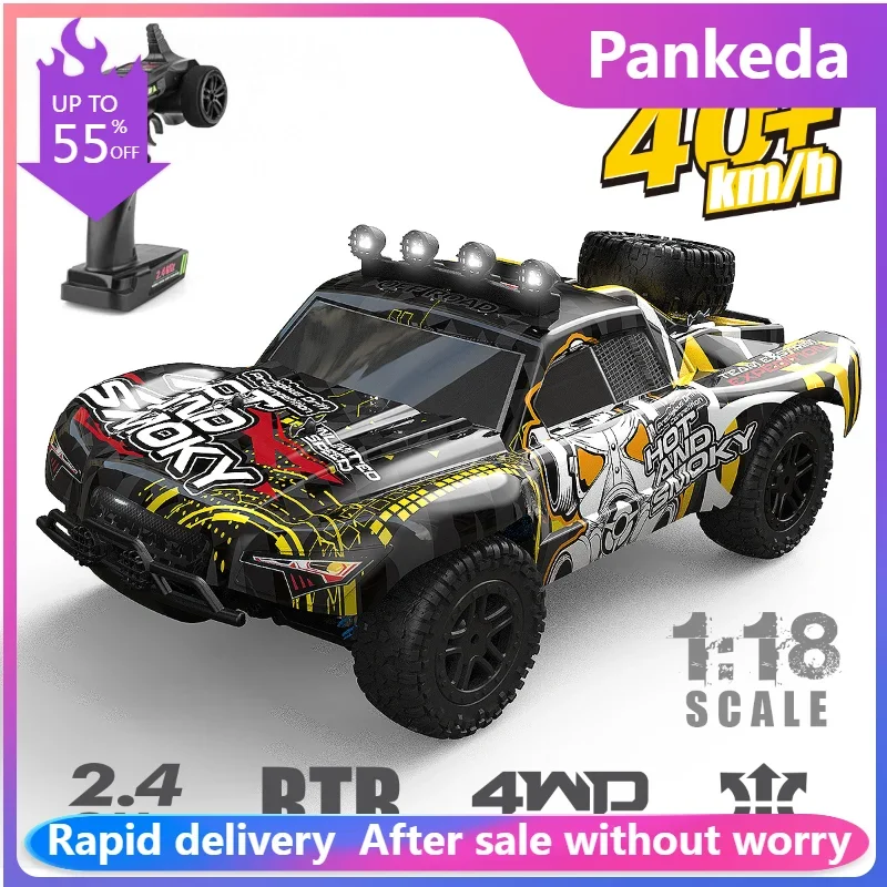 1:18 35 Km/H O 45 Km/H 4Wd Rc Auto Con Telecomando A Led Ad Alta Velocità Drift Monster Truck Per Bambini Vs Oys Regalo Di Natale Giocattolo