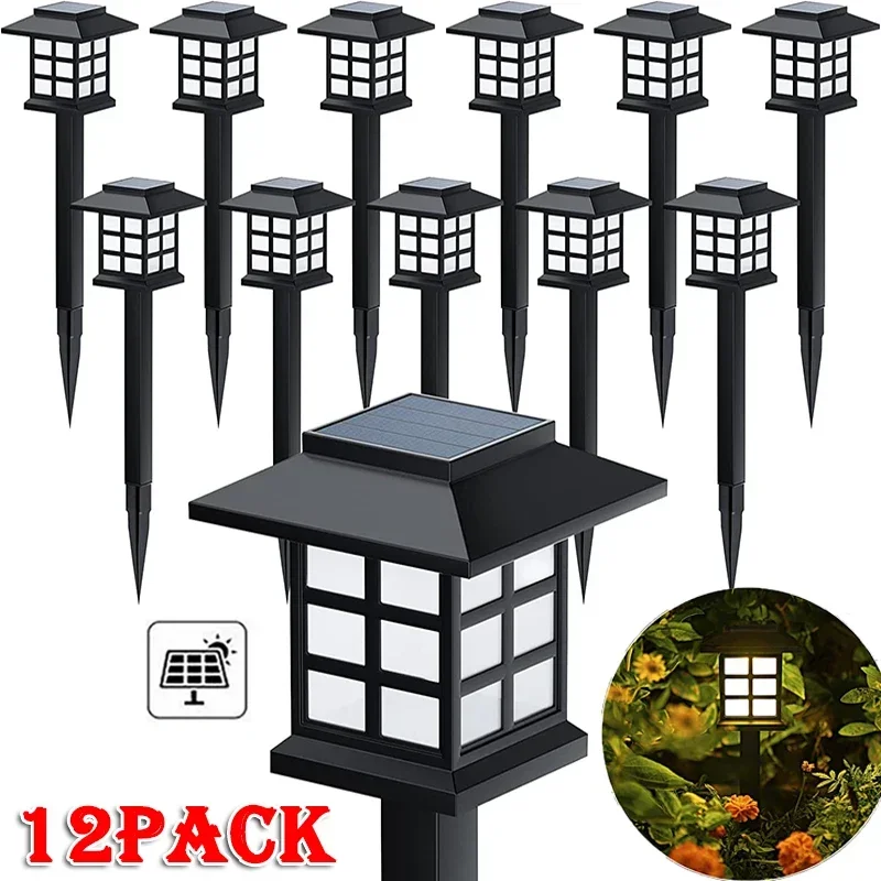 2/4/6/8/10/12Pcs Solar Led Pathway Lights Outdoor Waterproof Walkway Garden Decor Lampione Stradale Per Landscape Yard Patio Vialetto