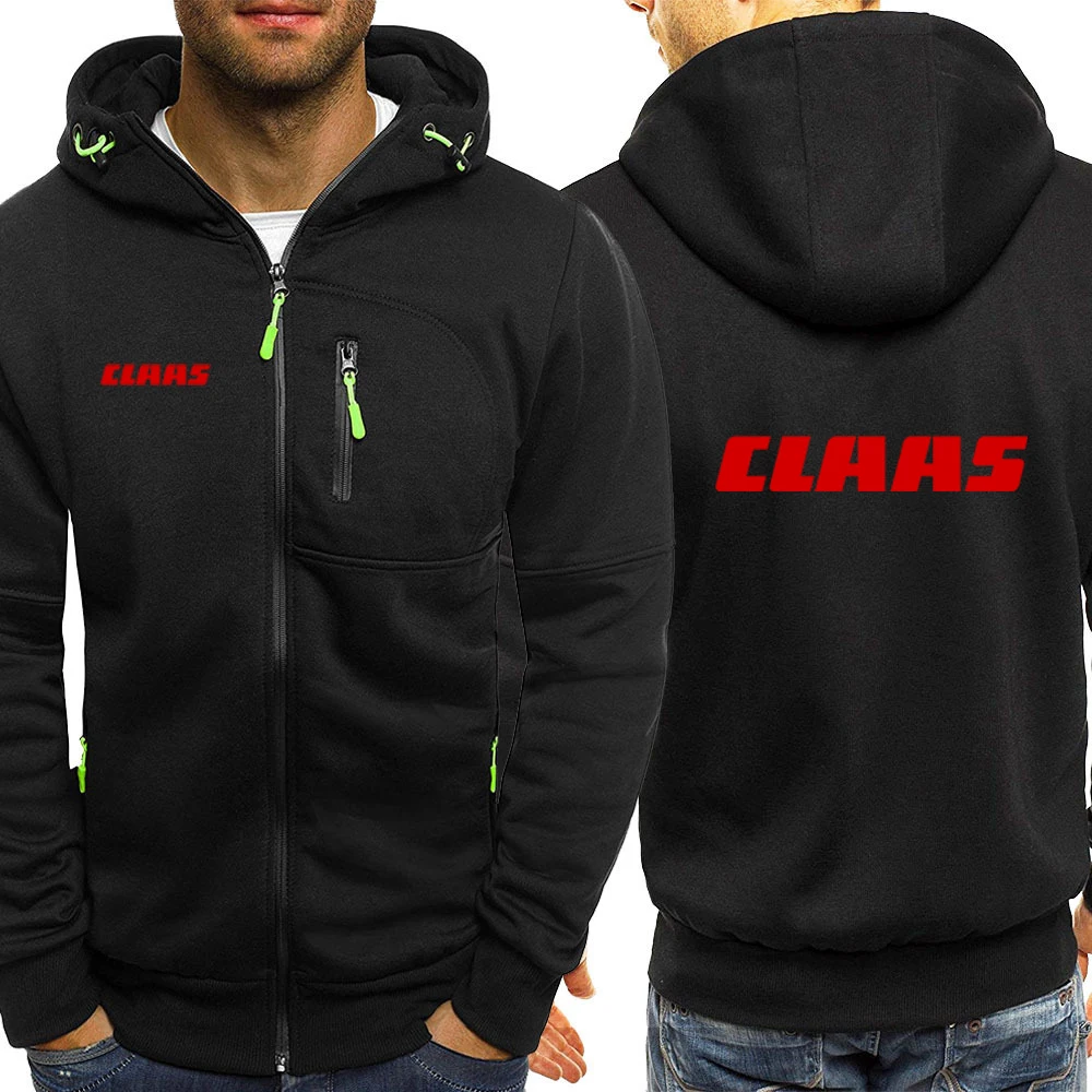 2023 New Men'S Claas Printing Fashion Clothes Fleece Hoodies Spring And Autumn Comfortable Casual Zipper Jackets Sweatshirt Coat