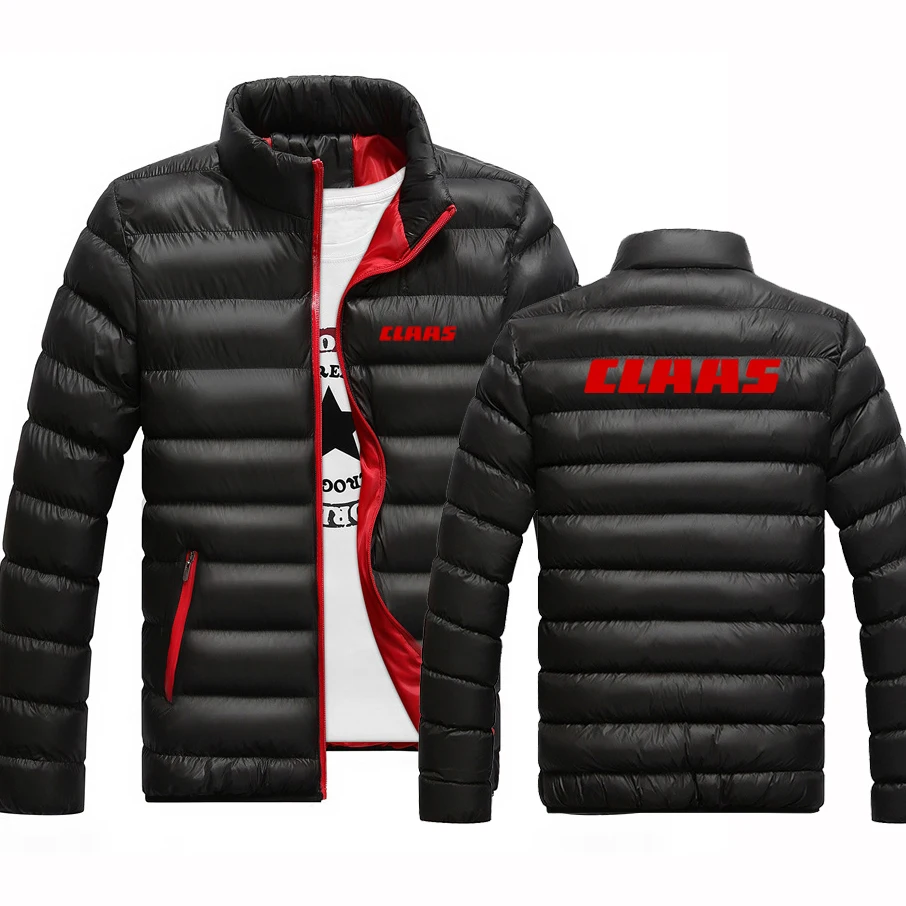 2023 New Men'S Claas Printing Fashion Casual Hoodies Cotton Clothing Winter Warm Jackets Zipper Harajuku Stand Collar Coats