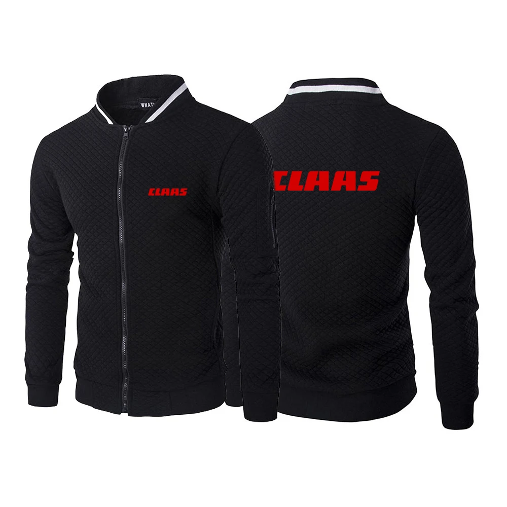 2023 New Men'S Spring Autumn Claas Printing Fashion Round Neck Comfortable Long Sleeve Harajuku Casual Zipper Jackets Coats
