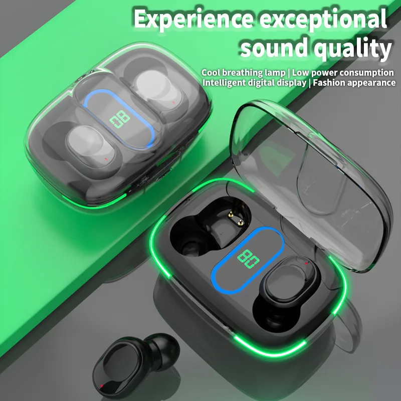 Cuffie In-Ear Tws Cuffie Bluetooth Wireless Con Microfono Auricolari Con Display A Led Per Smartphone Auricolari Cuffie Bluetooth