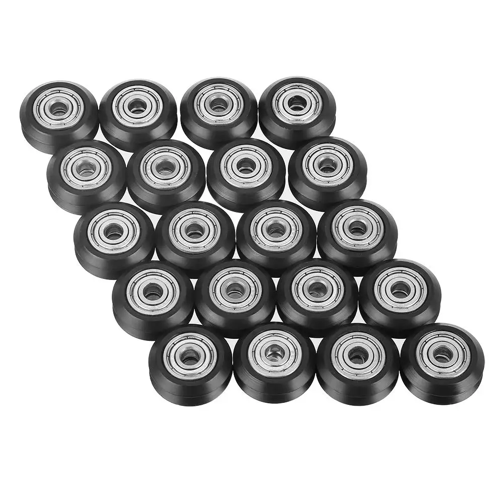 20Pcs V Groove Wheel 5Mm Hole 625Zz Cuscinetto Puleggia Accessori Stampante 3D Cnc Doppio Cuscinetto Scorrevole