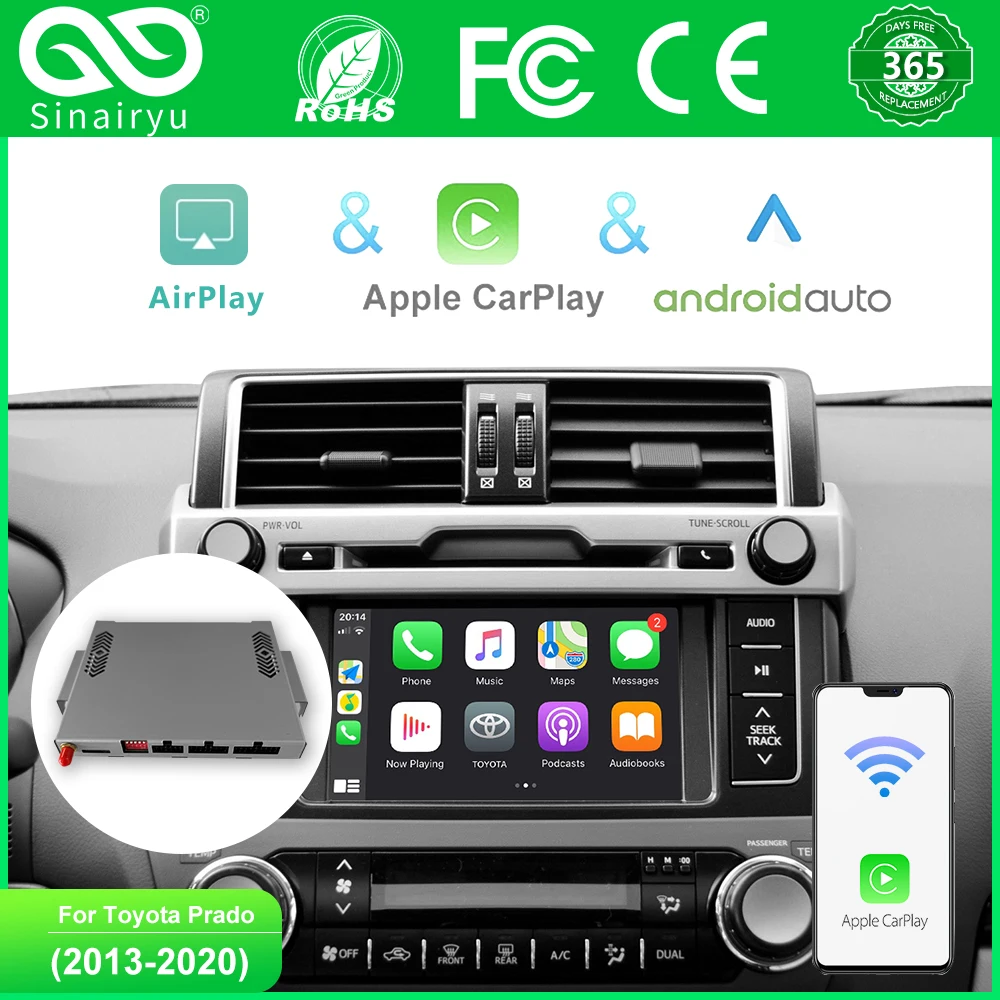 Wireless Carplay Android Auto Per Toyota Landcruiser Ismart Auto Wireless Android Auto Per Modelli Prado 13-20