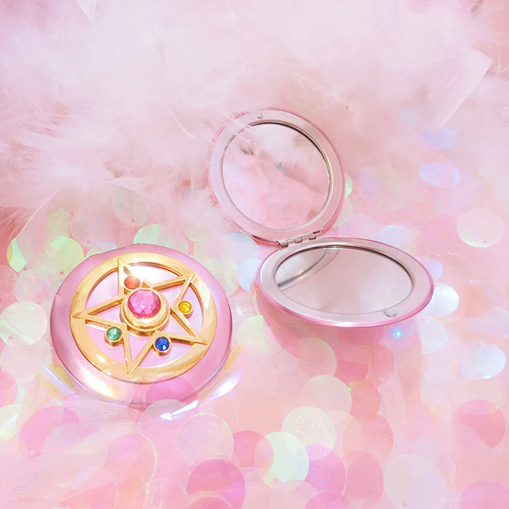 Specchio Per Il Trucco Specchio Portatile Crystal Star Anime Specchio Pieghevole Doppio Specchio Espejo Specchio Spiegel Espelho Lustro Specchio Specc