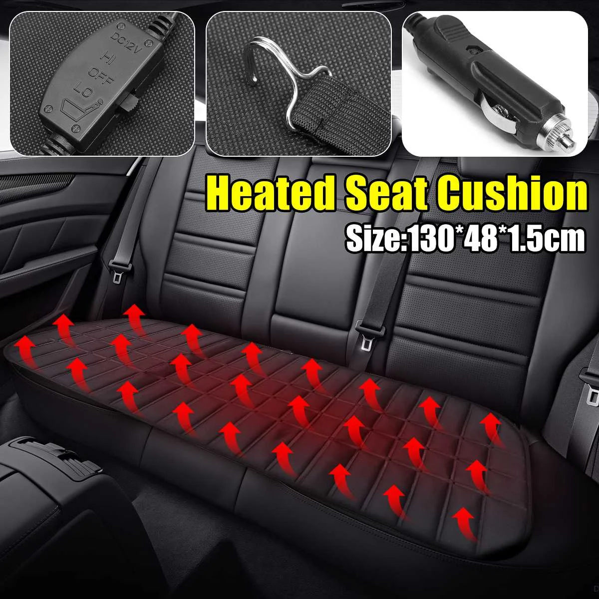 12V Car Rear Posteriore Della Macchina Riscaldata Riscaldamento Sedile Fodere Per Cuscini Seggiolino Auto Pad Inverno Auto Scaldino Riscaldatore Autom