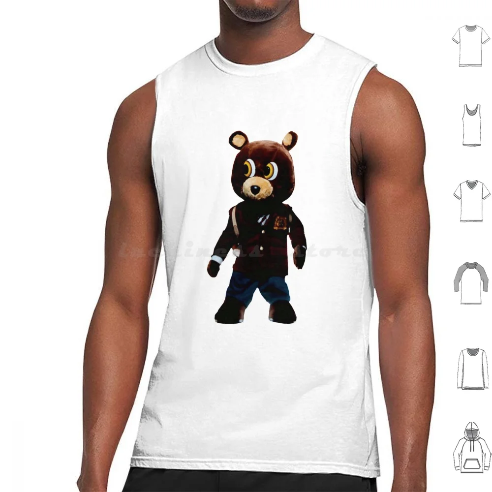 Registrazione In Ritardo Canotte Orso Stampa Cotone Kanye Kanye West My Beautiful Dark Twisted Fantasy Rap Mbdtf Rapper