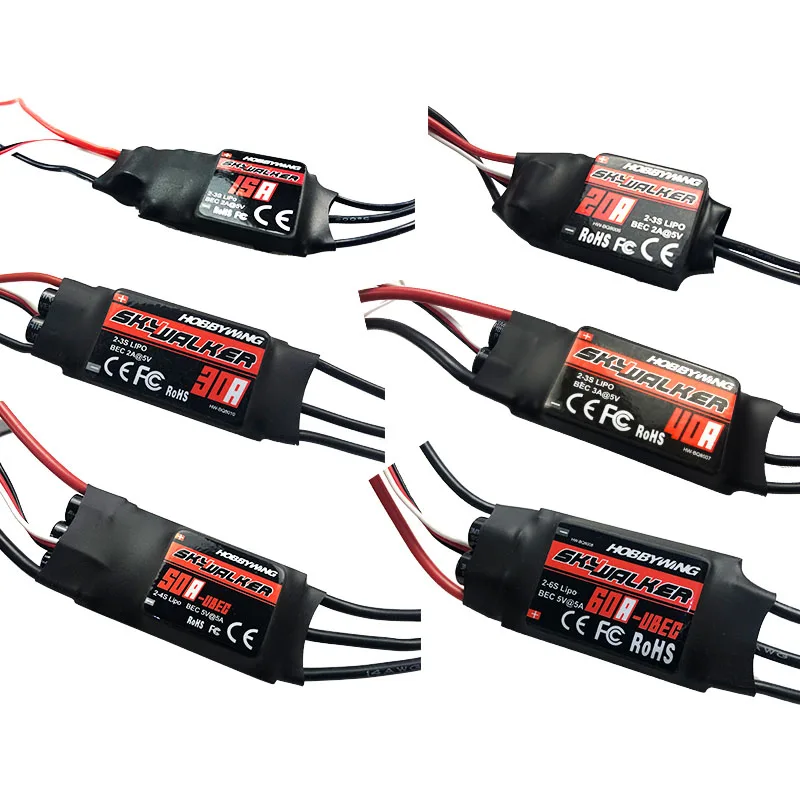 Hobbywing Skywalker 40A 50A 60A 80A 30A 20A Esc Spinner Ubec 15A Aeroplano Skywalker Regolatore Di Velocità Con Ubec Per Aeroplani Rc