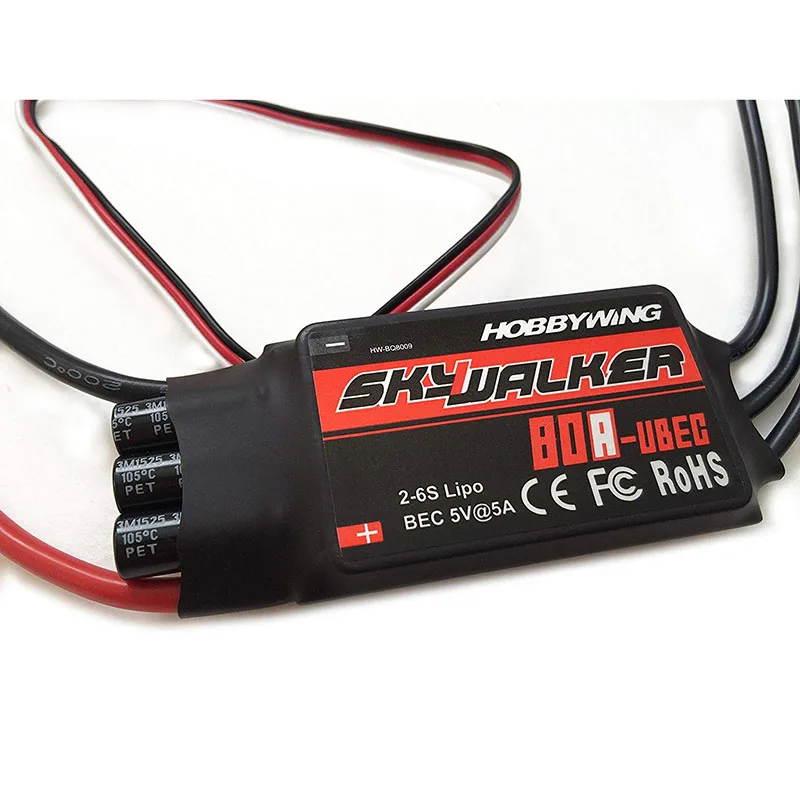 Hobbywing Skywalker 15A 20A 30A 40A 50A 60A 80A Esc Regolatore Di Velocità Con Ubec Per Elicotteri Rc